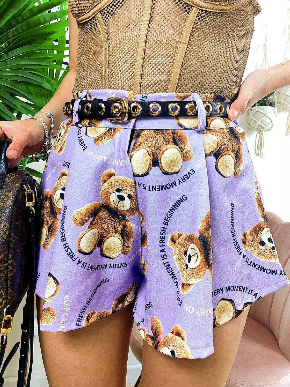 Short con Orsetti lilla