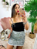 Top con fiocchi e strass