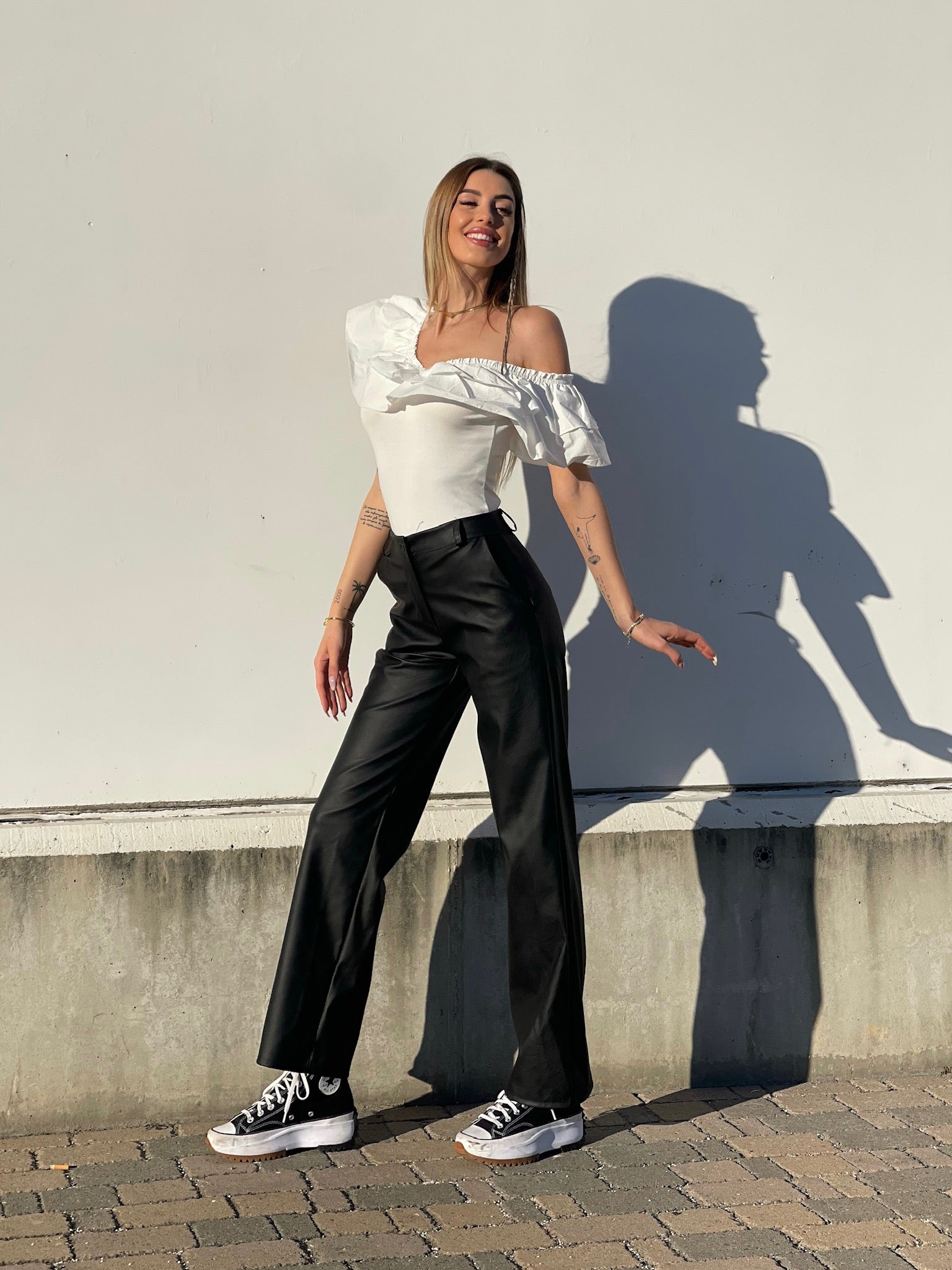 Pantalone in ecopelle