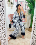 Set kimono e pantalone a zampa