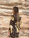 kimono nero gold con cintura