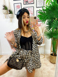 Completo Giacca e short maculato base Beige