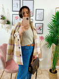 Giacca a quadri Beige/Lilla
