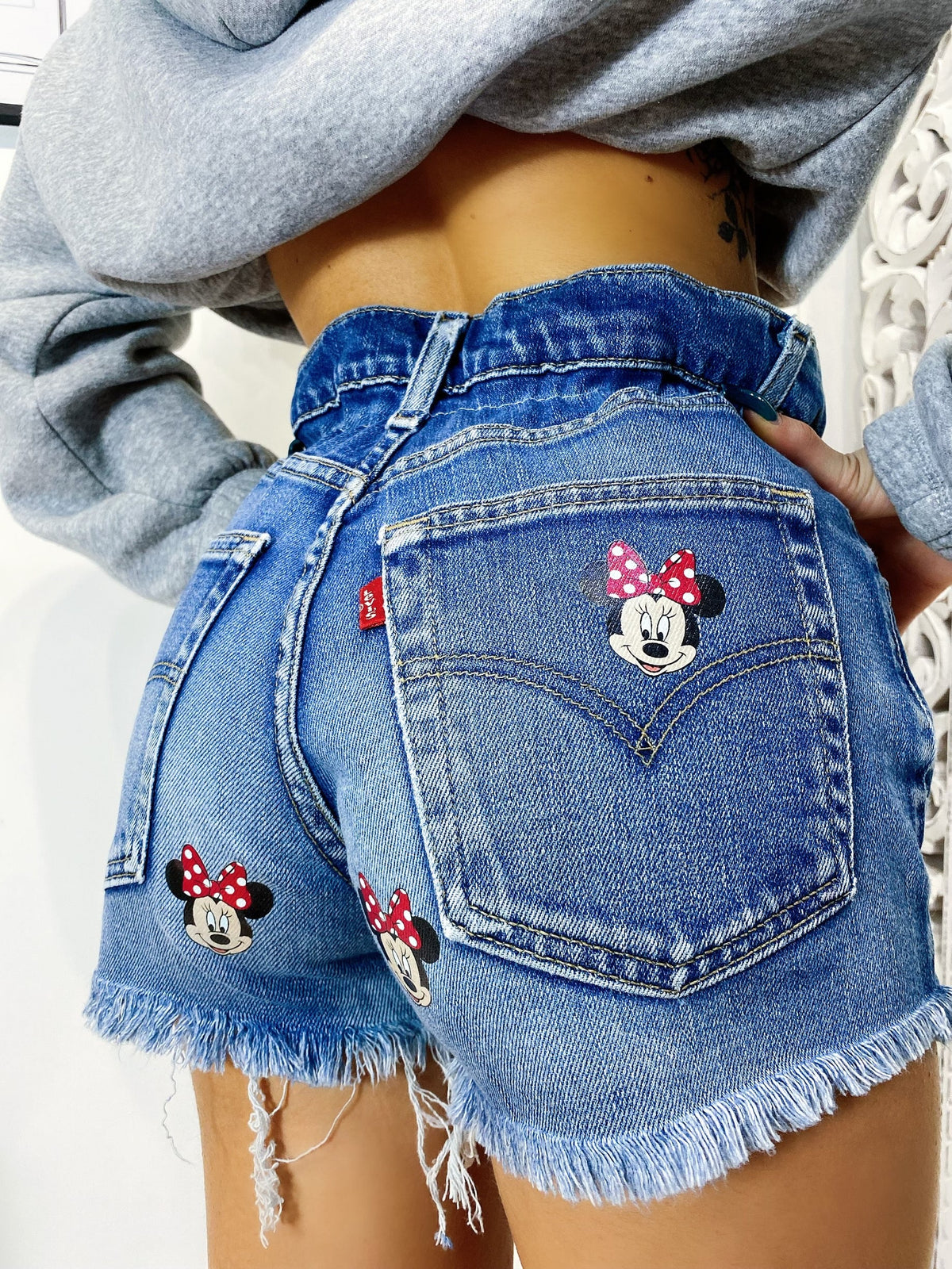 Short Levi’s Vintage stampa topolina senza strappi