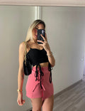 Gonna pantalone lace rosa