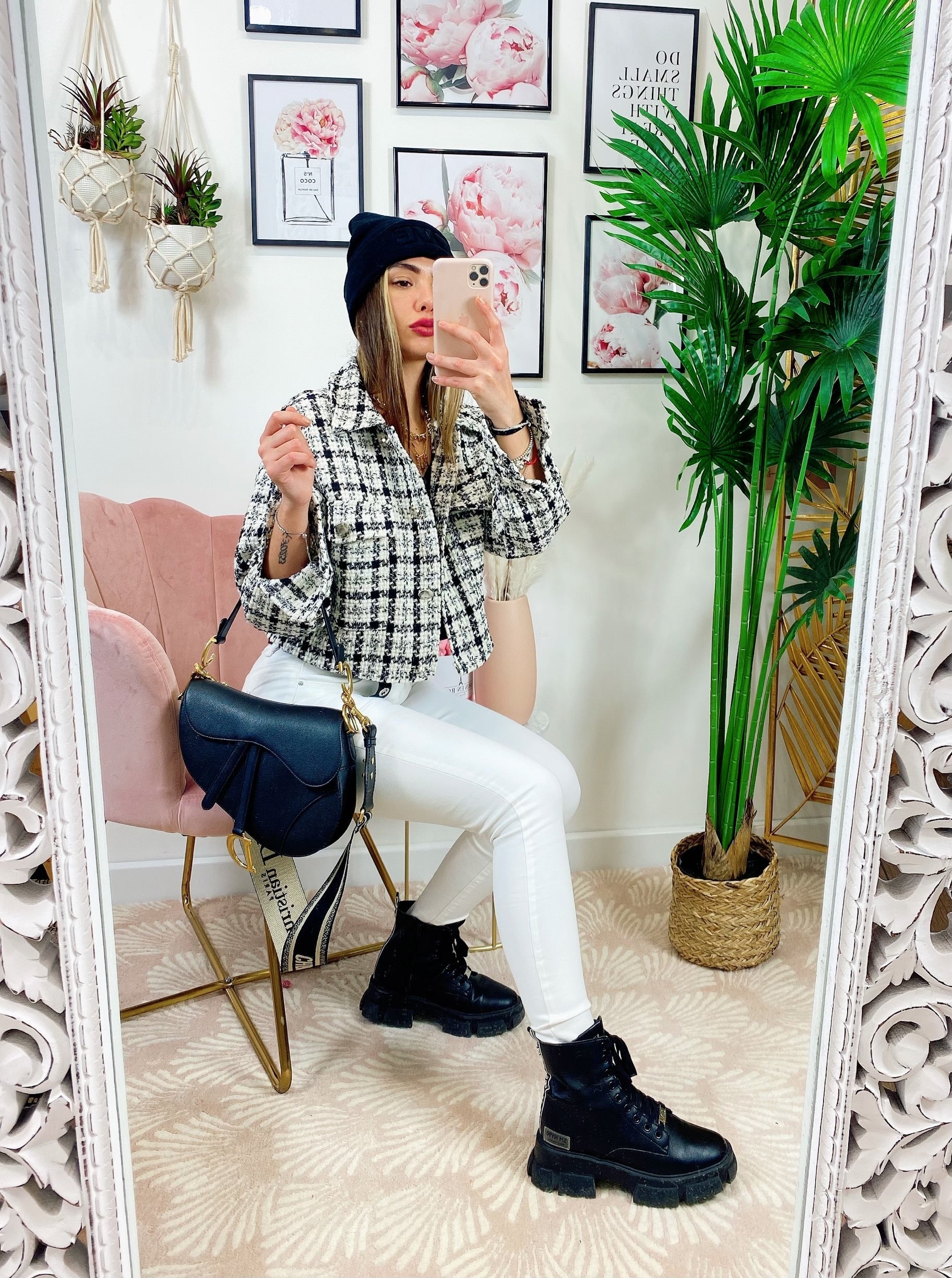 Giacca in tweed Nera