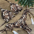 Bikini a triangolo con corda floreal brown