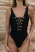Body intero con anelli e lacci
