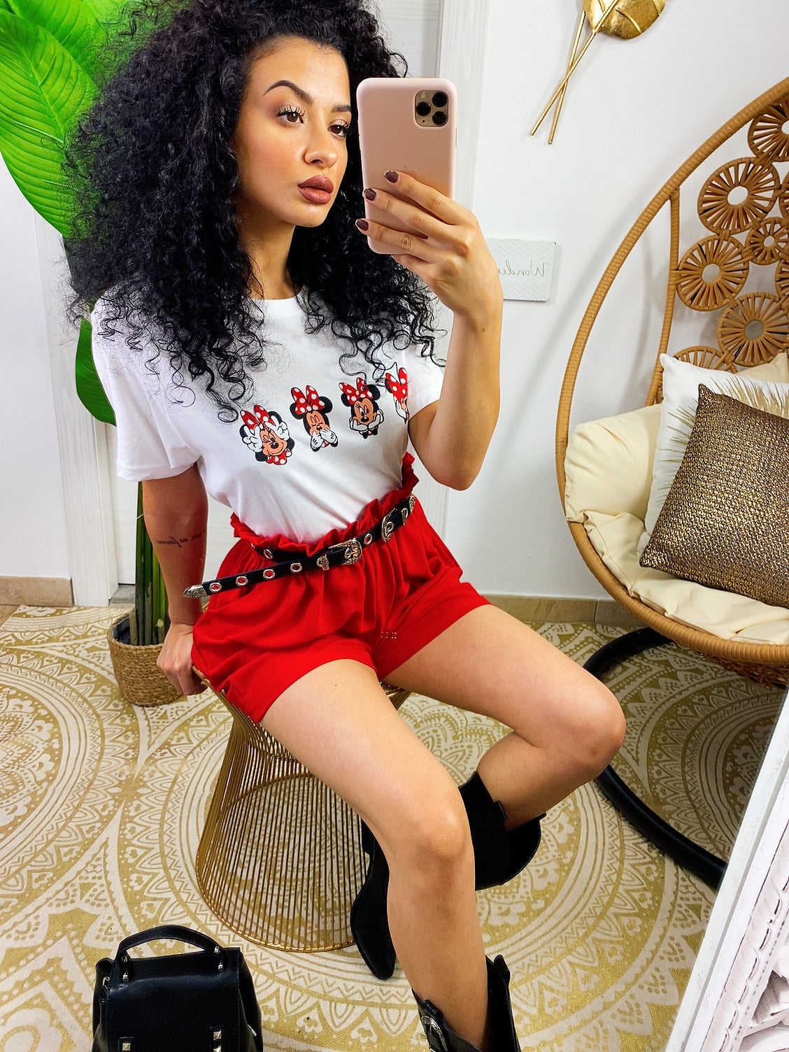Short rosso con elastico