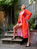 Kimono arancio con cintura