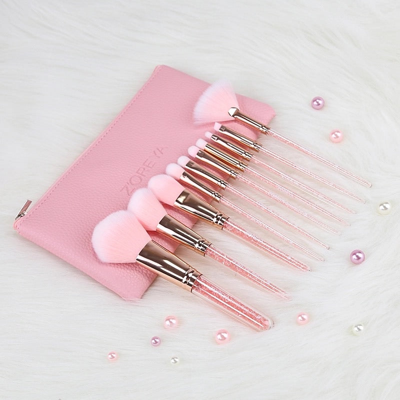 Set pennelli pink con custodia