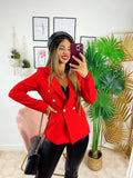 Blazer con bottoni Rosso
