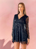 Abito con paillettes Nero