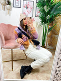 Giacca Multicolor lilla/orange