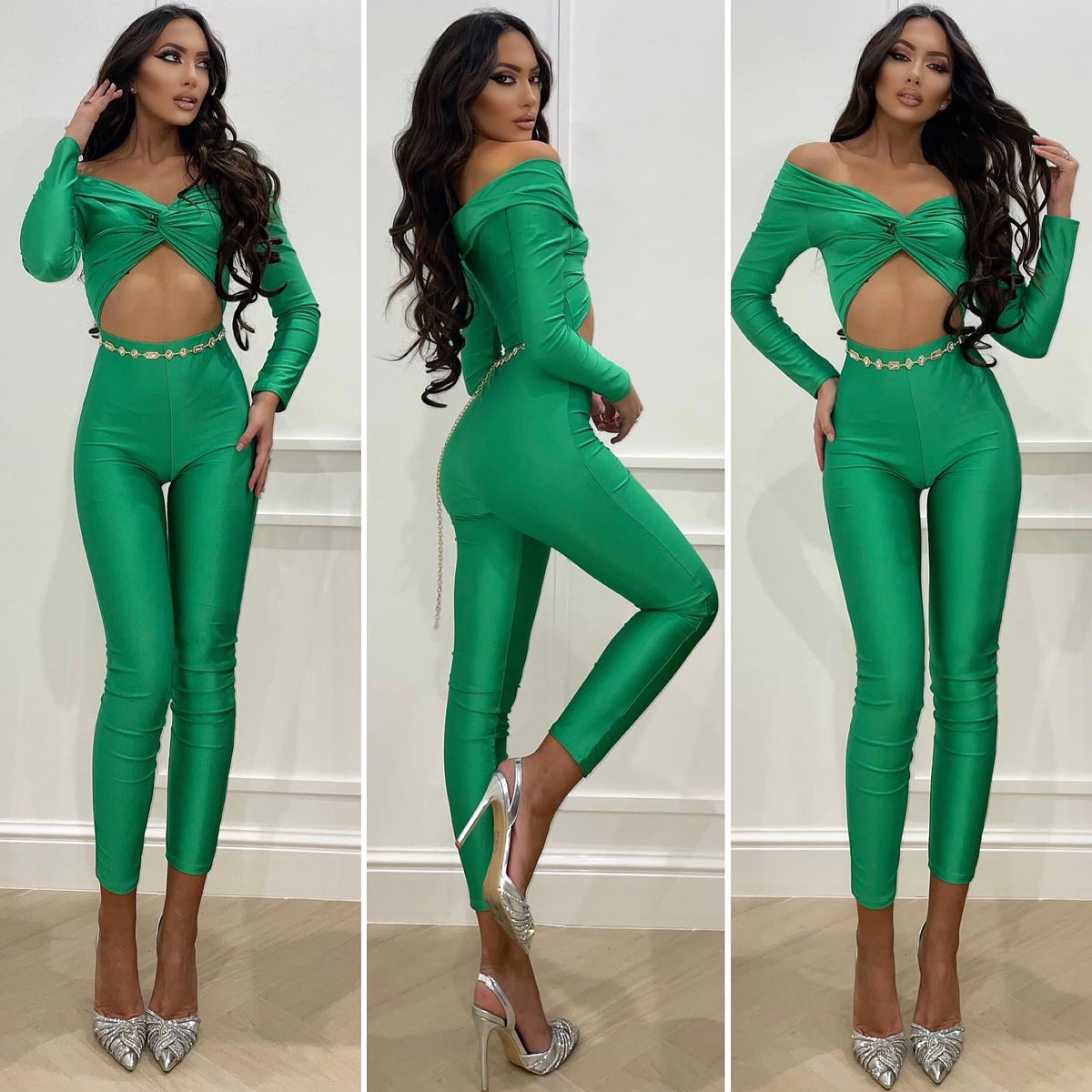 Tuta aderente con nodo verde
