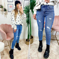 Jeans easy con strappi