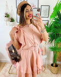 Abito con cintura Rosa