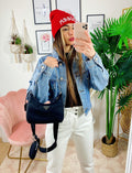 Giacca di jeans con elastico