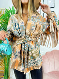 Cappotto con frange