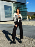 Pantalone di lana ampio nero