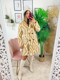 Cappotto Teddy bianco beige