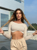 Top a onde beige