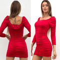 Abito rosso drappeggiato