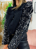Giacchino con paillettes maniche argento
