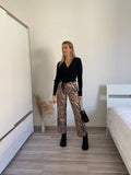 Pantalone a zampa animalier