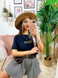 T-shirt con stampa D Nera