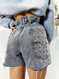 Short Levi’s Vintage con Borchie bagno grigio