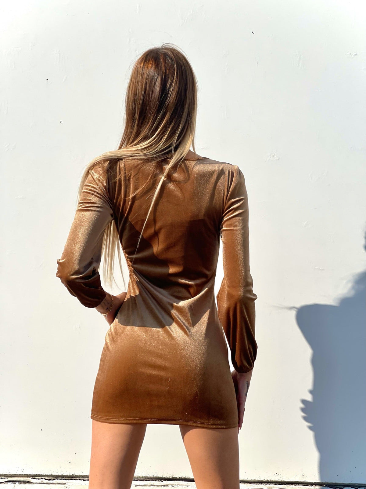 Abito in velluto Gold