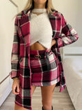 Gonna in tweed Fuxia nero