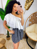 Short a pois con fiocco