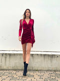Abito Rosso con fusciacca