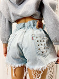 Short Levi’s Vintage con Borchie bagno Chiaro