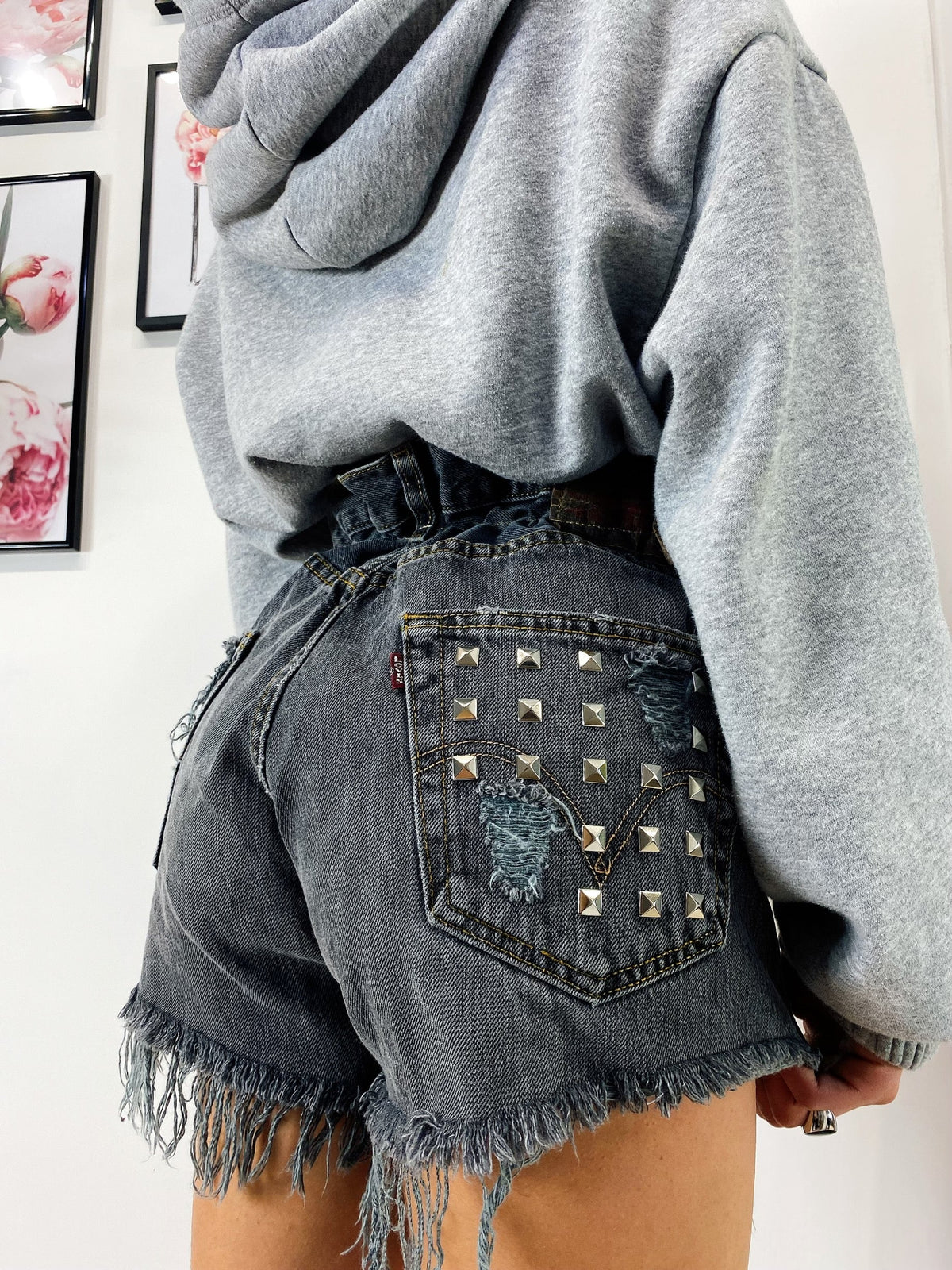 Levi’s Vintage grigio chiaro con borchie