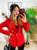Blazer con bottoni Rosso