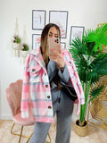 Giacca a quadri Rosa