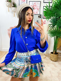 Camicia con bottoni blu