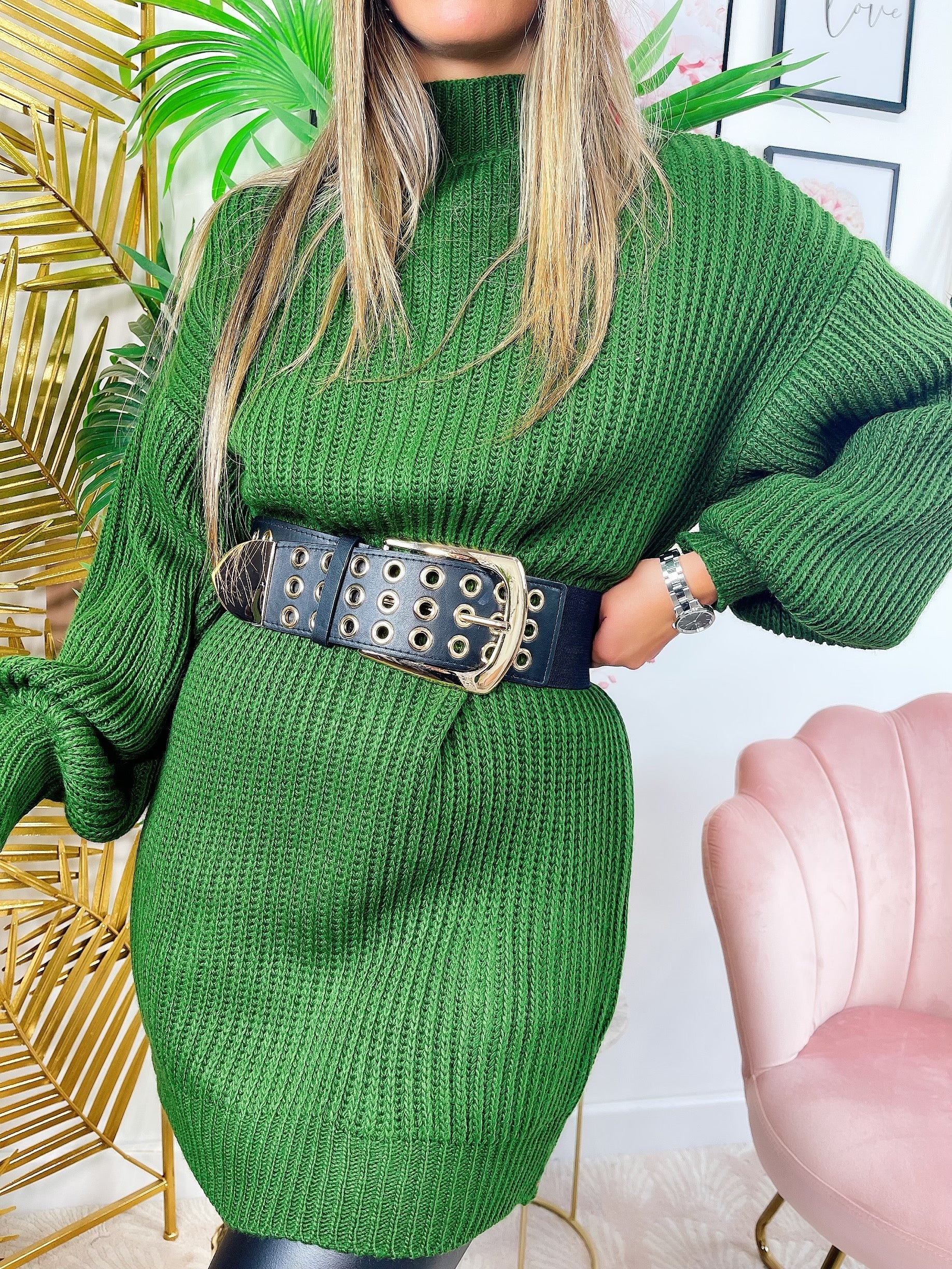 Maxi maglione Verde militare