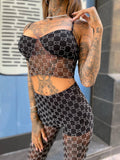 Completo top e pantalone a fantasia