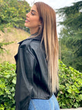 Giacca in eco pelle nera