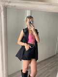 Top rosa con catene oro