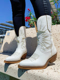 Texano bianco con stella oro