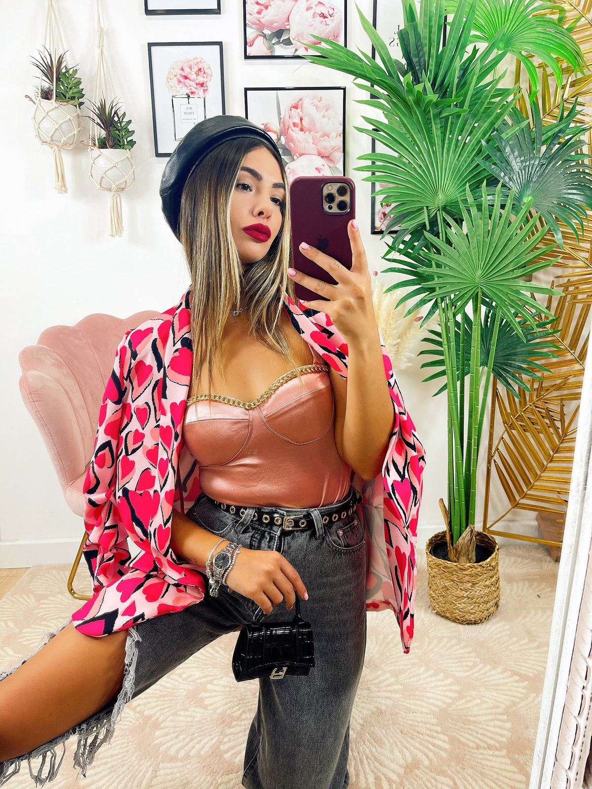 Giacca con Cuori base Rosa