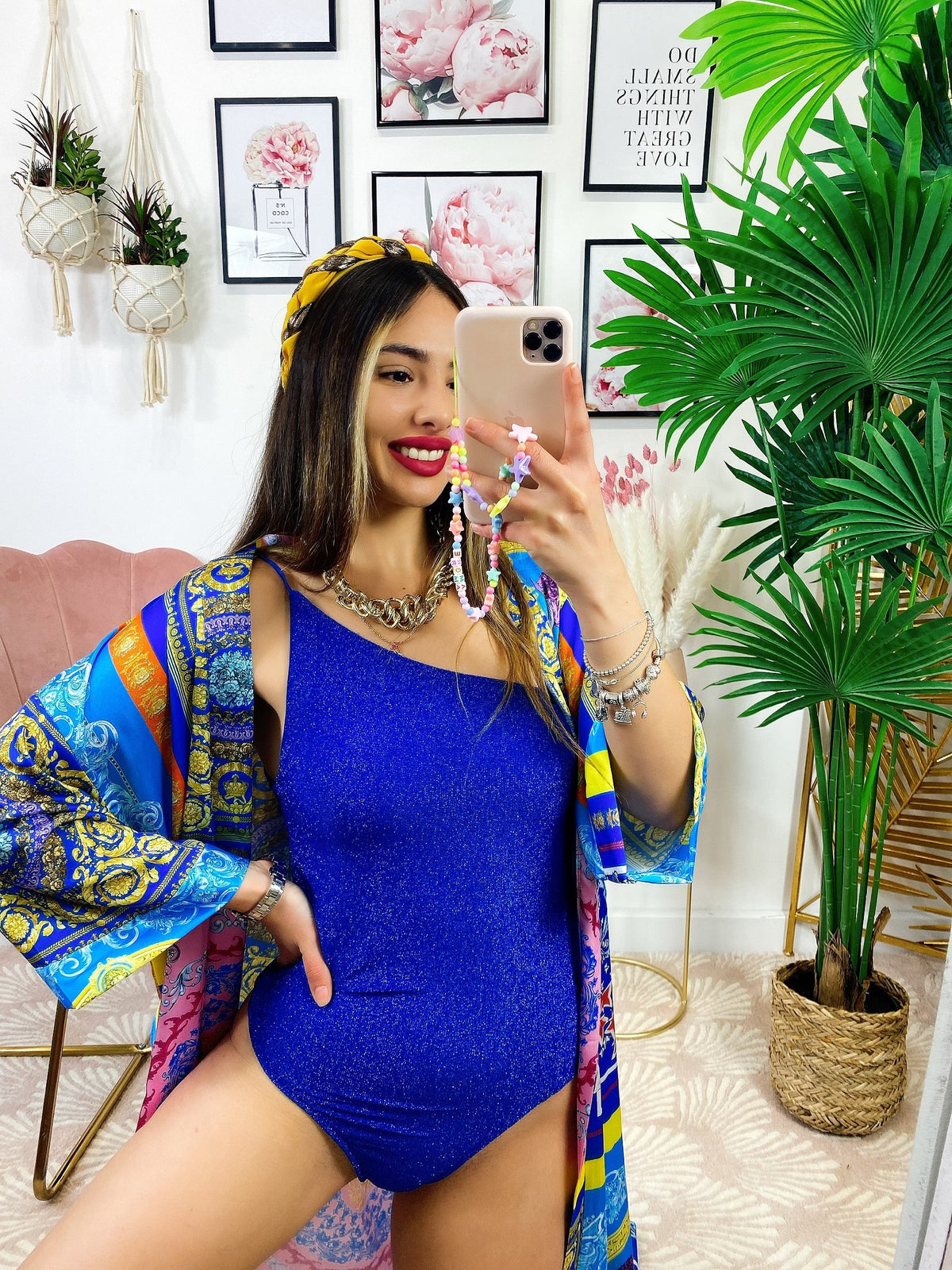 Kimono etnico azzurro