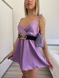 Tutina in raso lilla
