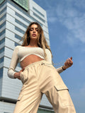 Top a onde beige