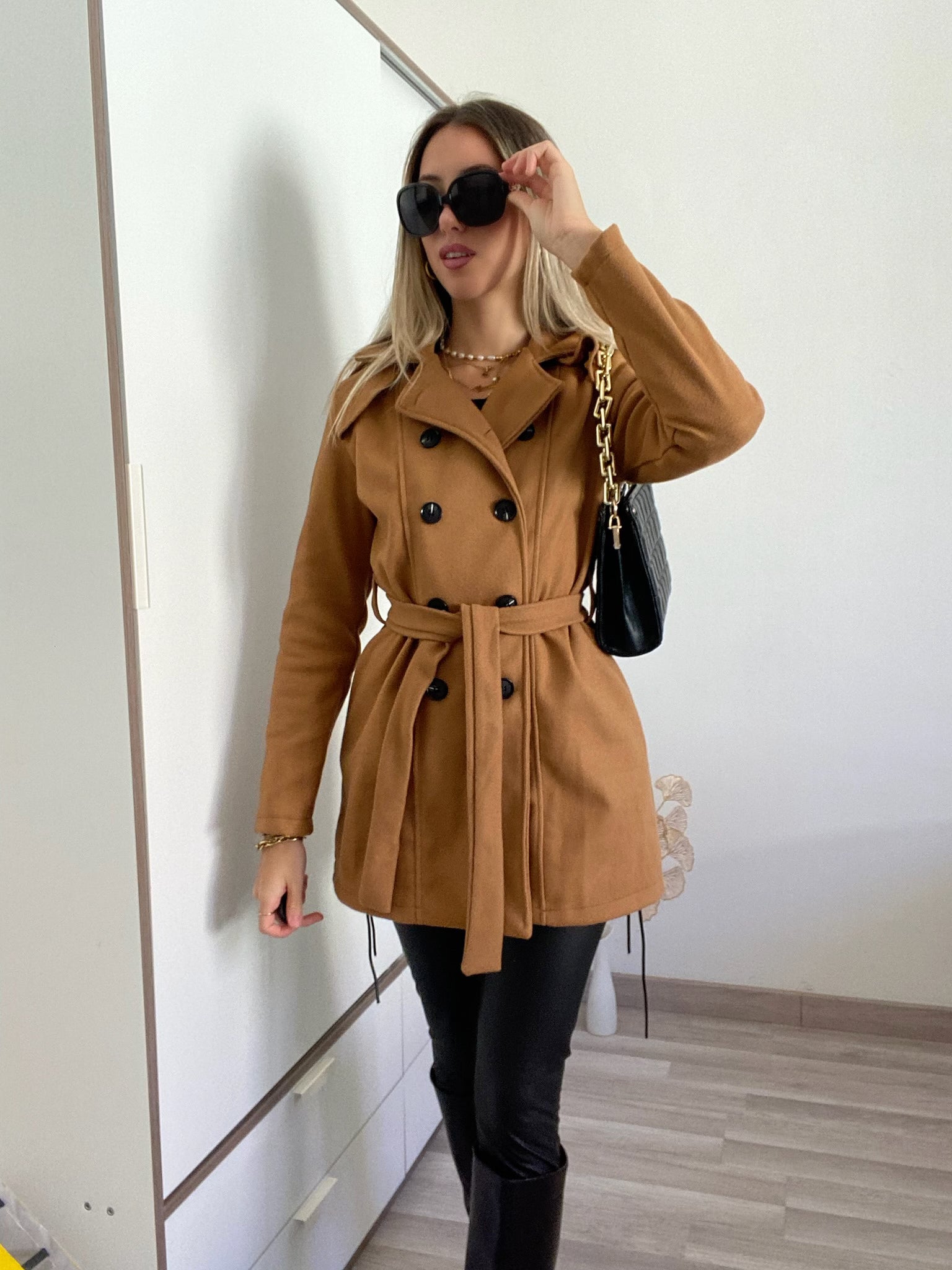 Cappotto Camel doppio petto